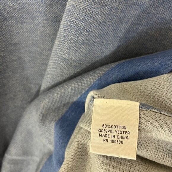 Peter Millar Crown Sport Blue Cotton Knit 1/4 Zip Pullover Sweater EUC Medium M - Picture 6 of 7